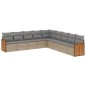vidaXL 9-tlg. Garten-Sofagarnitur mit Kissen Beige Poly Rattan vidaXL 9-tlg. Garten-Sofagarnitur mit Kissen Beige Poly Rattan