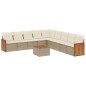 vidaXL 10-tlg. Garten-Sofagarnitur mit Kissen Beige Poly Rattan vidaXL 10-tlg. Garten-Sofagarnitur mit Kissen Beige Poly Rattan