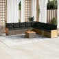 vidaXL 10-tlg. Garten-Sofagarnitur mit Kissen Grau Poly Rattan vidaXL 10-tlg. Garten-Sofagarnitur mit Kissen Grau Poly Rattan