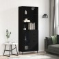 Highboard Schwarz 69,5x34x180 cm Holzwerkstoff Highboard Schwarz 69,5x34x180 cm Holzwerkstoff