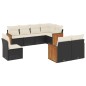 vidaXL 8-tlg. Garten-Sofagarnitur mit Kissen Schwarz Poly Rattan vidaXL 8-tlg. Garten-Sofagarnitur mit Kissen Schwarz Poly Rattan