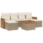 vidaXL 7-tlg. Garten-Sofagarnitur mit Kissen Beige Poly Rattan vidaXL 7-tlg. Garten-Sofagarnitur mit Kissen Beige Poly Rattan