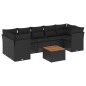 vidaXL 6-tlg. Garten-Sofagarnitur mit Kissen Schwarz Poly Rattan vidaXL 6-tlg. Garten-Sofagarnitur mit Kissen Schwarz Poly Rattan