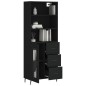 Highboard Schwarz 69,5x34x180 cm Holzwerkstoff Highboard Schwarz 69,5x34x180 cm Holzwerkstoff