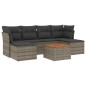 vidaXL 7-tlg. Garten-Sofagarnitur mit Kissen Grau Poly Rattan vidaXL 7-tlg. Garten-Sofagarnitur mit Kissen Grau Poly Rattan