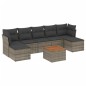 vidaXL 8-tlg. Garten-Sofagarnitur mit Kissen Grau Poly Rattan vidaXL 8-tlg. Garten-Sofagarnitur mit Kissen Grau Poly Rattan