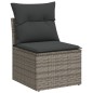vidaXL 8-tlg. Garten-Sofagarnitur mit Kissen Grau Poly Rattan vidaXL 8-tlg. Garten-Sofagarnitur mit Kissen Grau Poly Rattan