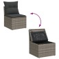 vidaXL 8-tlg. Garten-Sofagarnitur mit Kissen Grau Poly Rattan vidaXL 8-tlg. Garten-Sofagarnitur mit Kissen Grau Poly Rattan