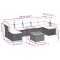 vidaXL 8-tlg. Garten-Sofagarnitur mit Kissen Grau Poly Rattan vidaXL 8-tlg. Garten-Sofagarnitur mit Kissen Grau Poly Rattan