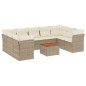 vidaXL 10-tlg. Garten-Sofagarnitur mit Kissen Beige Poly Rattan vidaXL 10-tlg. Garten-Sofagarnitur mit Kissen Beige Poly Rattan