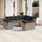 vidaXL 13-tlg. Garten-Sofagarnitur mit Kissen Grau Poly Rattan vidaXL 13-tlg. Garten-Sofagarnitur mit Kissen Grau Poly Rattan