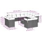 vidaXL 13-tlg. Garten-Sofagarnitur mit Kissen Grau Poly Rattan vidaXL 13-tlg. Garten-Sofagarnitur mit Kissen Grau Poly Rattan