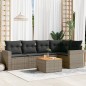 vidaXL 6-tlg. Garten-Sofagarnitur mit Kissen Grau Poly Rattan vidaXL 6-tlg. Garten-Sofagarnitur mit Kissen Grau Poly Rattan