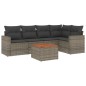 vidaXL 6-tlg. Garten-Sofagarnitur mit Kissen Grau Poly Rattan vidaXL 6-tlg. Garten-Sofagarnitur mit Kissen Grau Poly Rattan