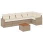 vidaXL 7-tlg. Garten-Sofagarnitur mit Kissen Beige Poly Rattan vidaXL 7-tlg. Garten-Sofagarnitur mit Kissen Beige Poly Rattan