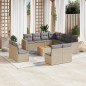 vidaXL 12-tlg. Garten-Sofagarnitur mit Kissen Beige Poly Rattan vidaXL 12-tlg. Garten-Sofagarnitur mit Kissen Beige Poly Rattan