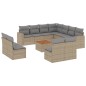 vidaXL 12-tlg. Garten-Sofagarnitur mit Kissen Beige Poly Rattan vidaXL 12-tlg. Garten-Sofagarnitur mit Kissen Beige Poly Rattan