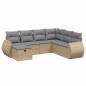vidaXL 7-tlg. Garten-Sofagarnitur mit Kissen Beige Poly Rattan vidaXL 7-tlg. Garten-Sofagarnitur mit Kissen Beige Poly Rattan