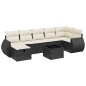 vidaXL 8-tlg. Garten-Sofagarnitur mit Kissen Schwarz Poly Rattan vidaXL 8-tlg. Garten-Sofagarnitur mit Kissen Schwarz Poly Rattan