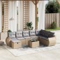 vidaXL 9-tlg. Garten-Sofagarnitur mit Kissen Beige Poly Rattan vidaXL 9-tlg. Garten-Sofagarnitur mit Kissen Beige Poly Rattan