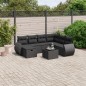 vidaXL 8-tlg. Garten-Sofagarnitur mit Kissen Schwarz Poly Rattan vidaXL 8-tlg. Garten-Sofagarnitur mit Kissen Schwarz Poly Rattan