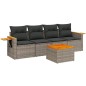 vidaXL 8-tlg. Garten-Sofagarnitur mit Kissen Grau Poly Rattan vidaXL 8-tlg. Garten-Sofagarnitur mit Kissen Grau Poly Rattan
