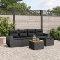 vidaXL 6-tlg. Garten-Sofagarnitur mit Kissen Schwarz Poly Rattan vidaXL 6-tlg. Garten-Sofagarnitur mit Kissen Schwarz Poly Rattan
