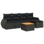 vidaXL 6-tlg. Garten-Sofagarnitur mit Kissen Schwarz Poly Rattan vidaXL 6-tlg. Garten-Sofagarnitur mit Kissen Schwarz Poly Rattan