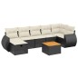 vidaXL 8-tlg. Garten-Sofagarnitur mit Kissen Schwarz Poly Rattan vidaXL 8-tlg. Garten-Sofagarnitur mit Kissen Schwarz Poly Rattan