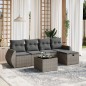 vidaXL 6-tlg. Garten-Sofagarnitur mit Kissen Grau Poly Rattan vidaXL 6-tlg. Garten-Sofagarnitur mit Kissen Grau Poly Rattan
