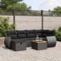 vidaXL 7-tlg. Garten-Sofagarnitur mit Kissen Schwarz Poly Rattan vidaXL 7-tlg. Garten-Sofagarnitur mit Kissen Schwarz Poly Rattan
