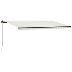 vidaXL Einziehbare Markise Handbetrieben 600 x 300 cm Creme