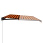 vidaXL Einziehbare Markise Handbetrieben 600 x 300 cm Orange und Braun vidaXL Einziehbare Markise Handbetrieben 600 x 300 cm Orange und Braun