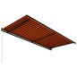 vidaXL Einziehbare Markise Handbetrieben 600 x 300 cm Orange und Braun vidaXL Einziehbare Markise Handbetrieben 600 x 300 cm Orange und Braun