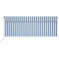 vidaXL Markise Manuell Einziehbar mit Rollo LED 4x3m Blau und Weiß vidaXL Markise Manuell Einziehbar mit Rollo LED 4x3m Blau und Weiß