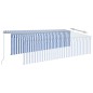 vidaXL Markise Manuell Einziehbar mit Rollo & LED 5x3 m Blau & Weiß vidaXL Markise Manuell Einziehbar mit Rollo & LED 5x3 m Blau & Weiß