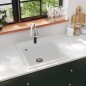 vidaXL Granitspüle Einzelbecken Weiß vidaXL Granitspüle Einzelbecken Weiß