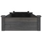 vidaXL Hochbeet mit Einsatz Grau 240x60x25 cm Massivholz Tanne vidaXL Hochbeet mit Einsatz Grau 240x60x25 cm Massivholz Tanne