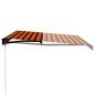 vidaXL Markise Manuell Einziehbar LED 400x300 cm Orange & Braun vidaXL Markise Manuell Einziehbar LED 400x300 cm Orange & Braun