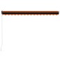 vidaXL Markise Manuell Einziehbar LED 400x300 cm Orange & Braun vidaXL Markise Manuell Einziehbar LED 400x300 cm Orange & Braun