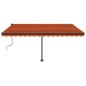 vidaXL Standmarkise Manuell Einziehbar 450x350 cm Orange/Braun vidaXL Standmarkise Manuell Einziehbar 450x350 cm Orange/Braun