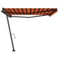 vidaXL Standmarkise Manuell Einziehbar 450x350 cm Orange/Braun vidaXL Standmarkise Manuell Einziehbar 450x350 cm Orange/Braun