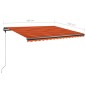 vidaXL Standmarkise Manuell Einziehbar 450x350 cm Orange/Braun vidaXL Standmarkise Manuell Einziehbar 450x350 cm Orange/Braun