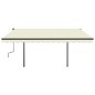 vidaXL Markise Manuell Einziehbar mit Pfosten 4,5x3,5 m Creme vidaXL Markise Manuell Einziehbar mit Pfosten 4,5x3,5 m Creme
