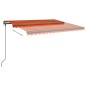 vidaXL Markise Manuell Einziehbar mit Pfosten 4,5x3,5 m Orange Braun vidaXL Markise Manuell Einziehbar mit Pfosten 4,5x3,5 m Orange Braun