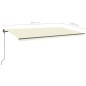 vidaXL Markise Manuell Einziehbar mit LED 6x3,5 m Creme vidaXL Markise Manuell Einziehbar mit LED 6x3,5 m Creme