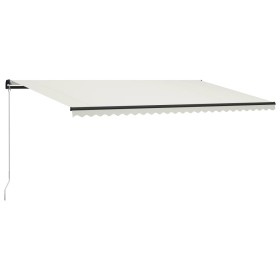 vidaXL Markise Manuell Einziehbar mit LED 600x300 cm Creme