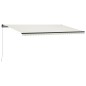 vidaXL Markise Manuell Einziehbar mit LED 600x300 cm Creme vidaXL Markise Manuell Einziehbar mit LED 600x300 cm Creme