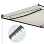 vidaXL Markise Manuell Einziehbar mit LED 600x300 cm Creme vidaXL Markise Manuell Einziehbar mit LED 600x300 cm Creme