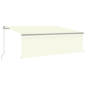vidaXL Markise Manuell Einziehbar mit Rollo 4,5x3 m Creme